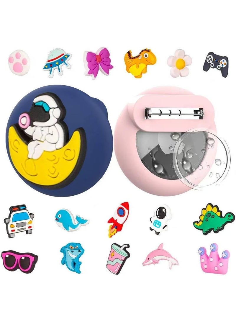 Ecosystem Case Hidden for Airtag, Holder Protective Cover for Apple AirTag, Wearable GPS Tracker Cases for Child, Elderly, Pets Collar, Clothes, Backpacks (3d astronaut blue) - Image 2